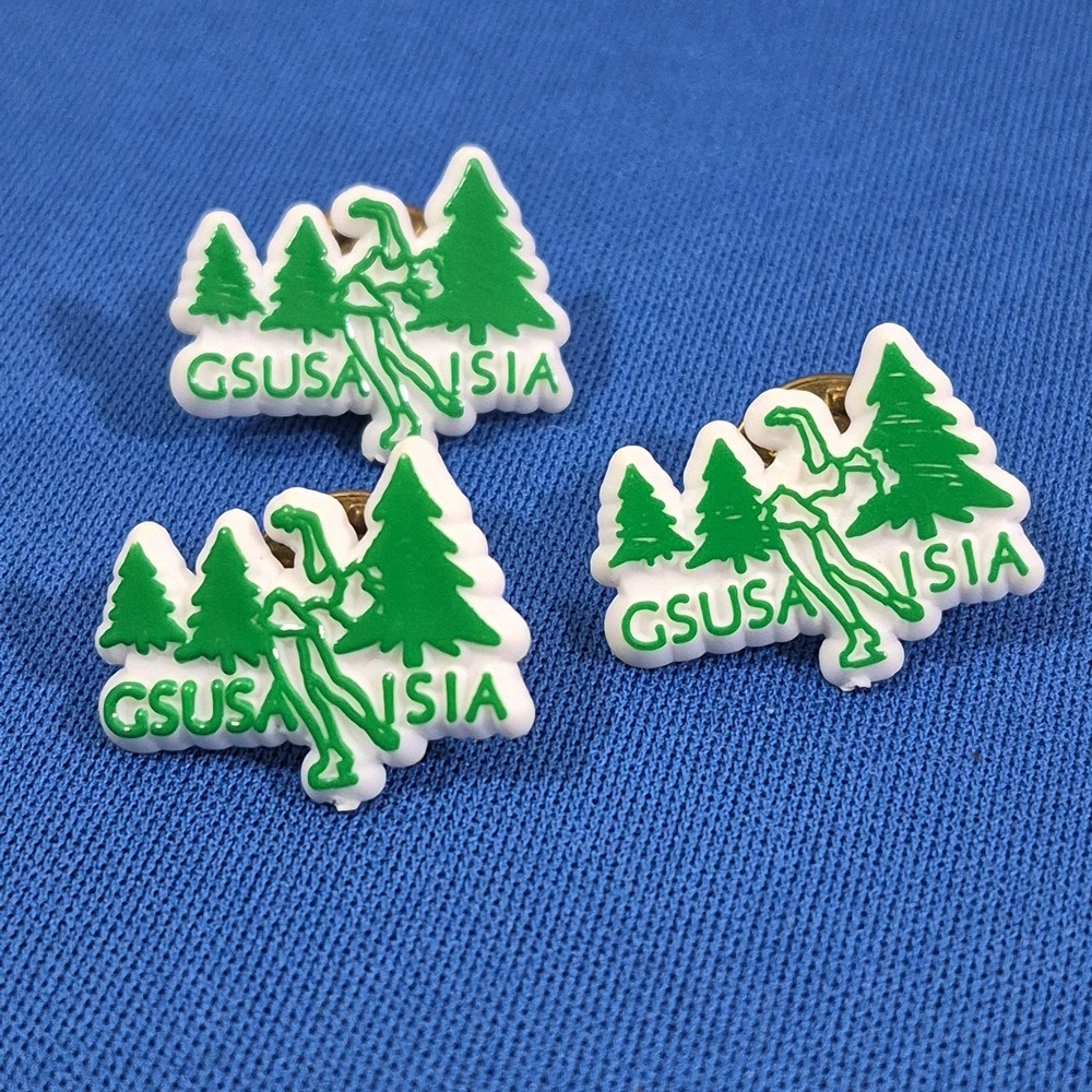 VTG‎ Girl Scouts Ice Skating Pin GSUSA ISIA Lot Of 3